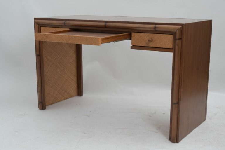 Perkins Teak And Bamboo Drawer Desk Mecox Gardens