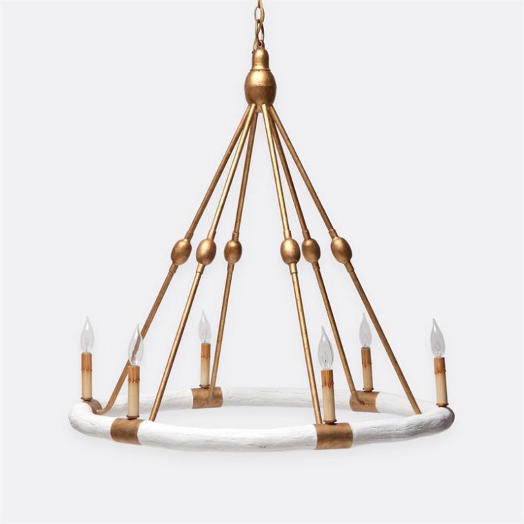 Rustic Faux Bois Chandelier - Image 3