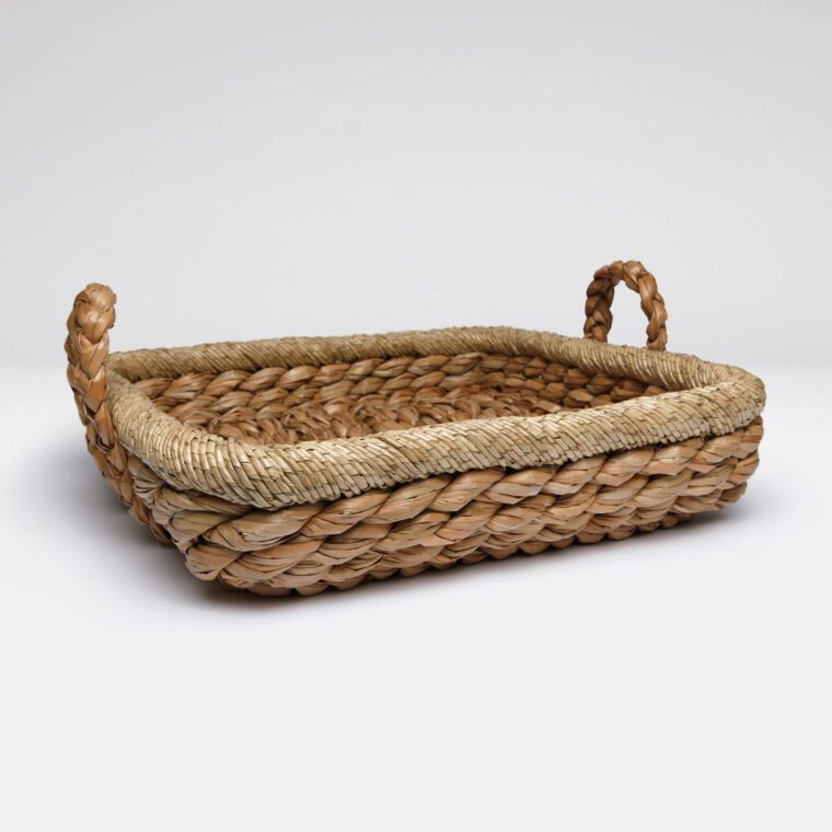 Woven Seagrass Tray with Handles