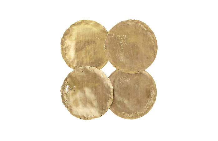 downstairs wave Greet Gold Disc Wall Decor - Mecox Gardens
