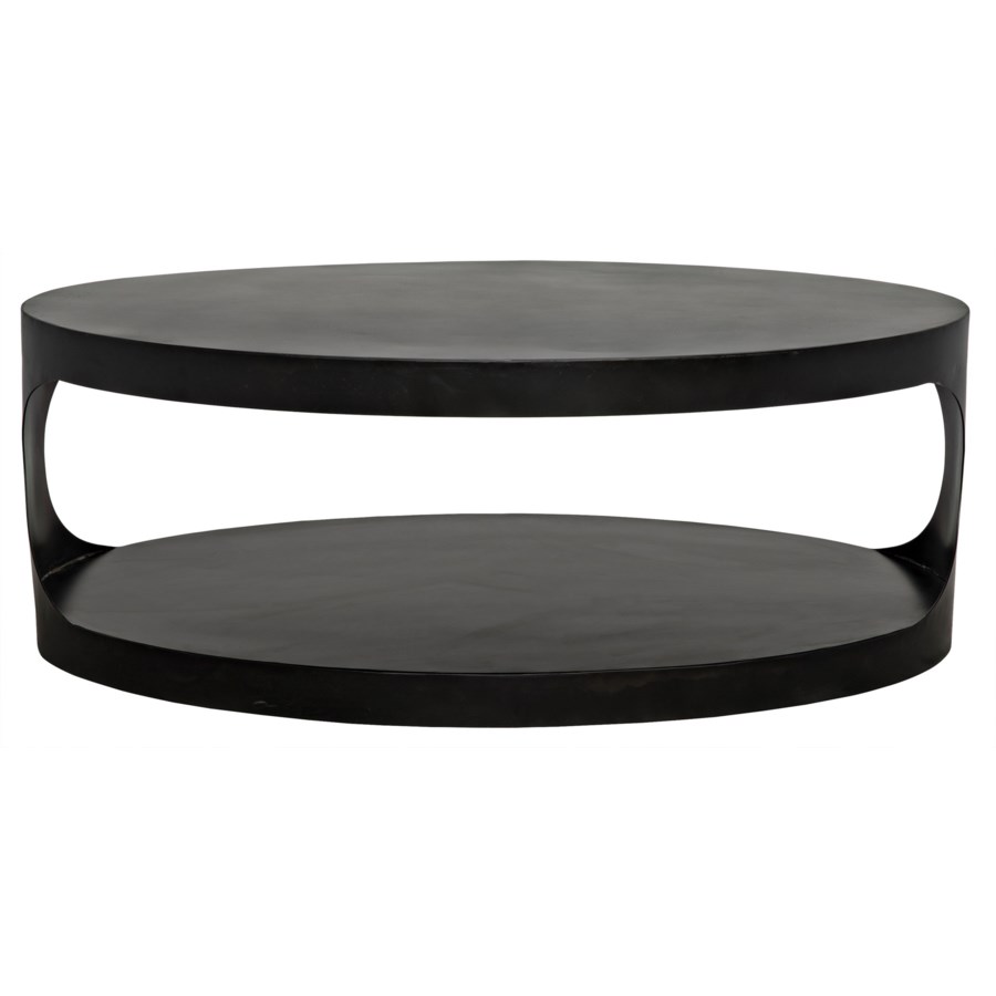 Two Level Oval Metal Coffee Table Mecox Gardens