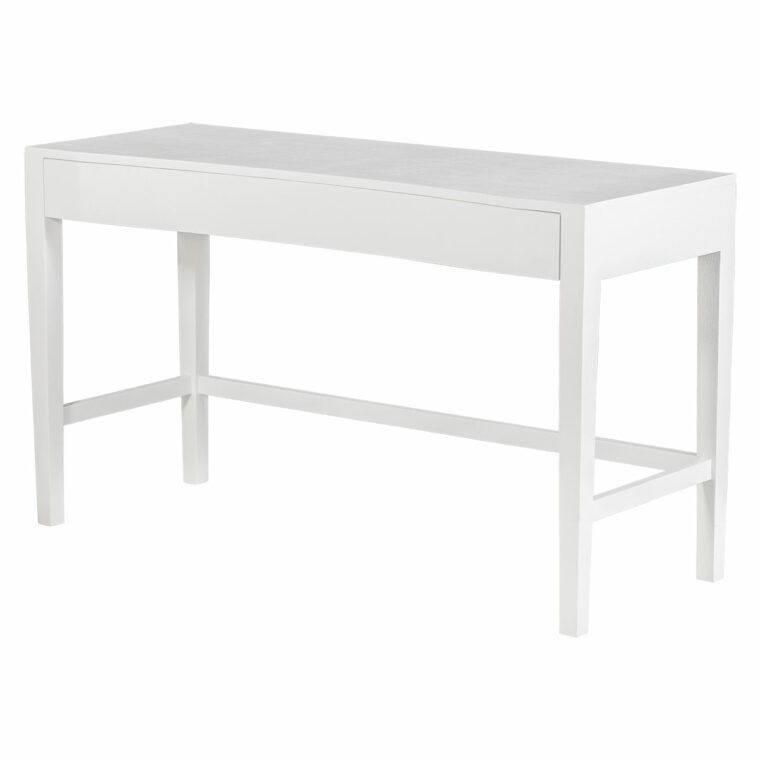 Fabre Pristine White Faux Raffia Desk