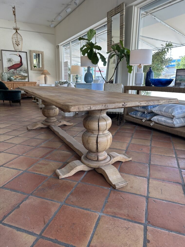 Meursault Oak Balustrade Base Table