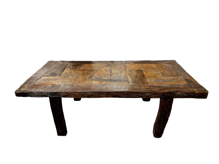 French Parquet Top Dining Table