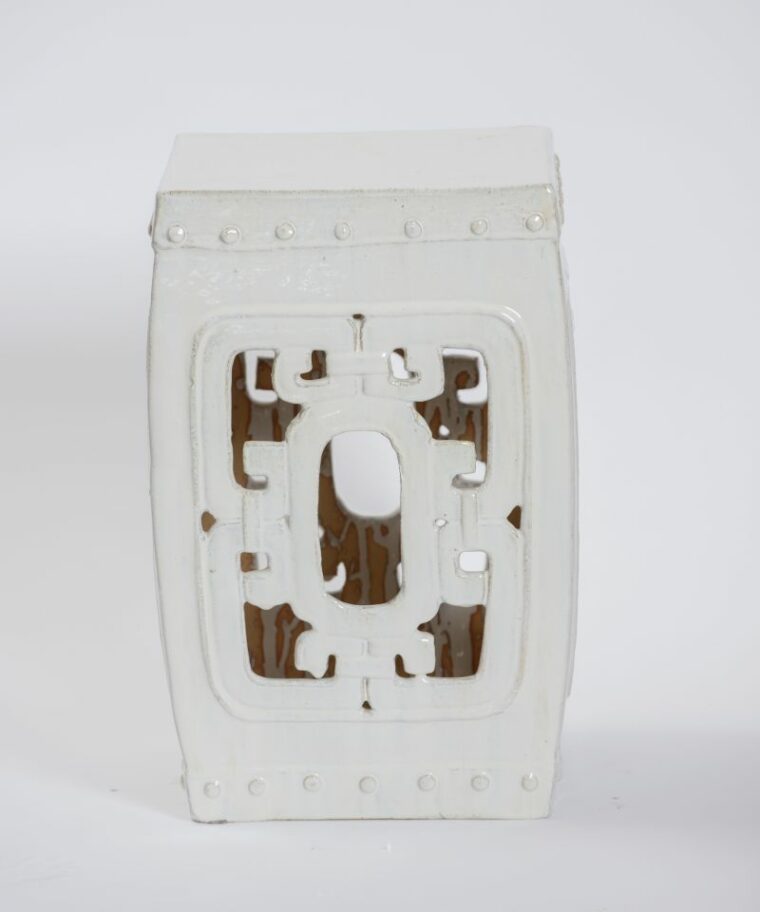 Square Ceramic Garden Stool - Image 3
