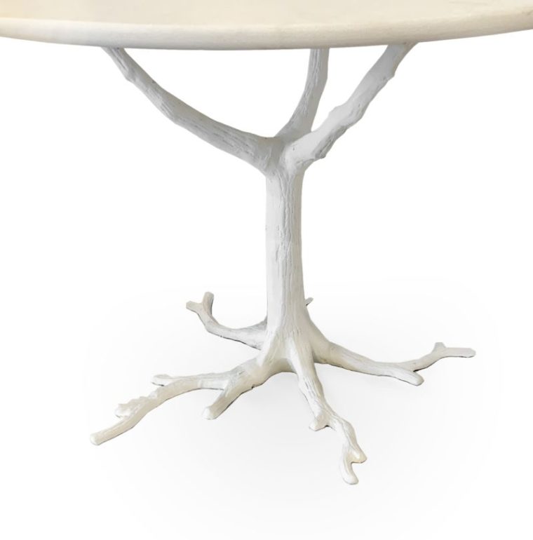 Faux Bois Marble and Iron Table - Image 2