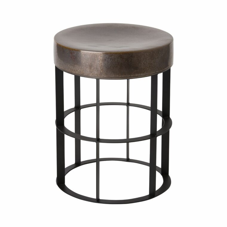 Large Round Lohan Metal Side Table