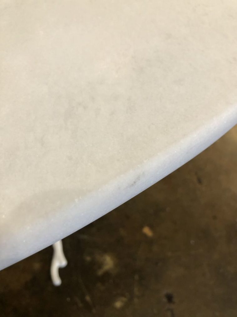 Faux Bois Marble and Iron Table - Image 4