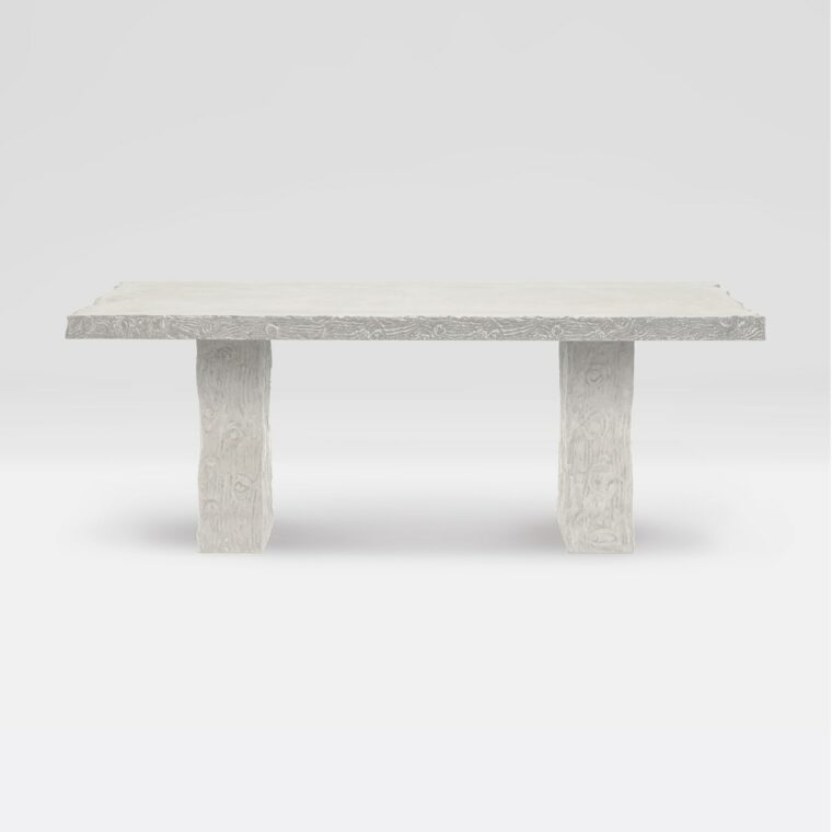 Faux Bois Outdoor Concrete Dining Table