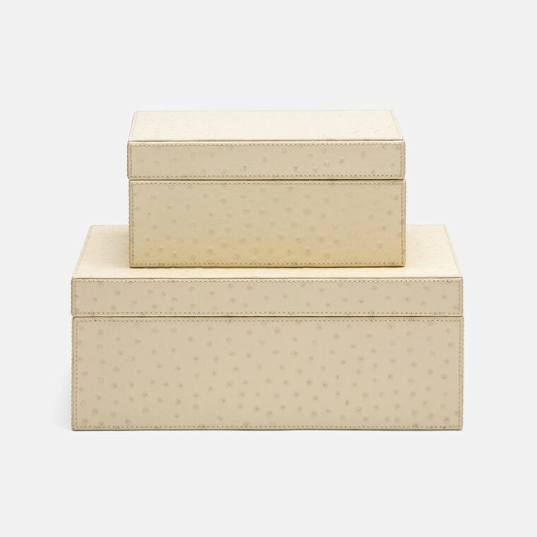 Faux Ostrich Boxes