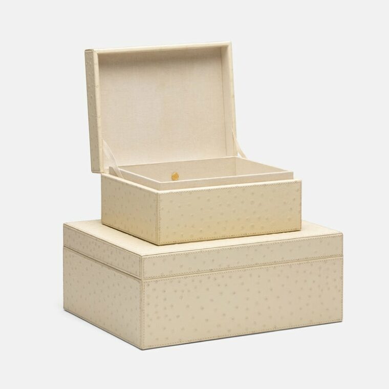 Faux Ostrich Boxes