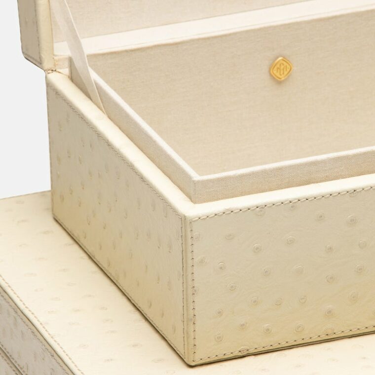 Faux Ostrich Boxes
