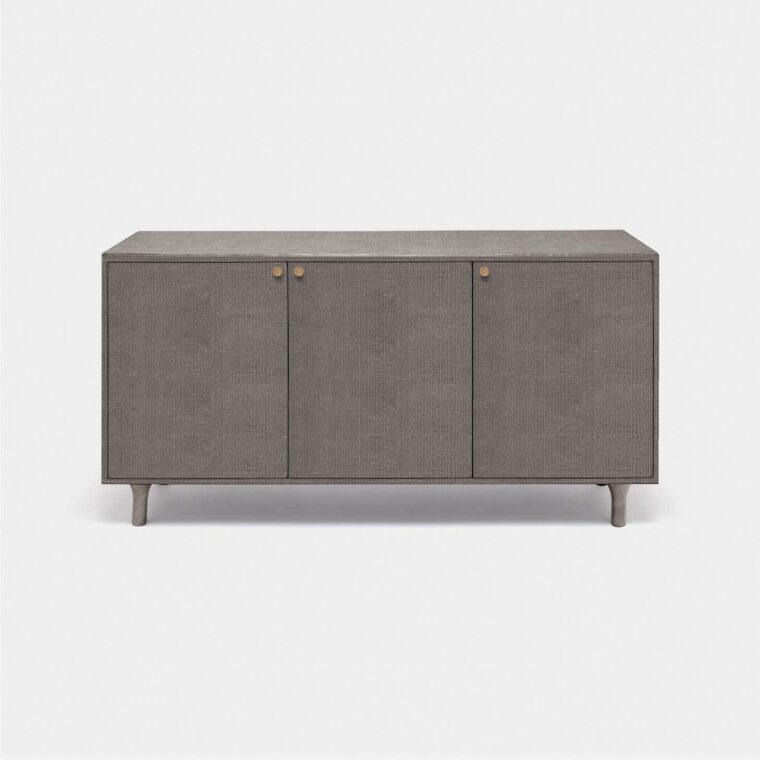 Franco Faux Raffia 3 Door Buffet - Image 10