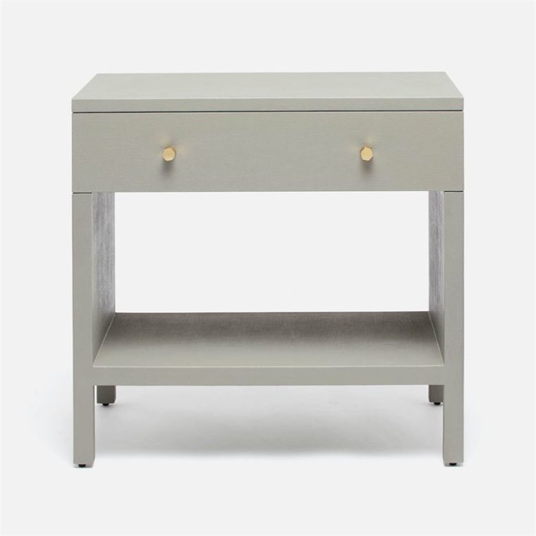 Large Marta Faux Linen Nightstand - Image 6