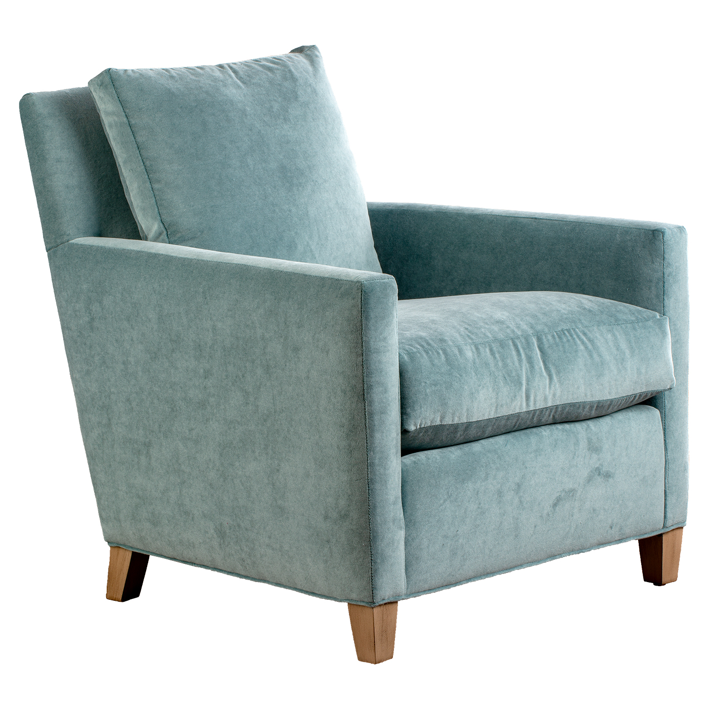 Caden Slate Blue Upholstered Chair Mecox Gardens