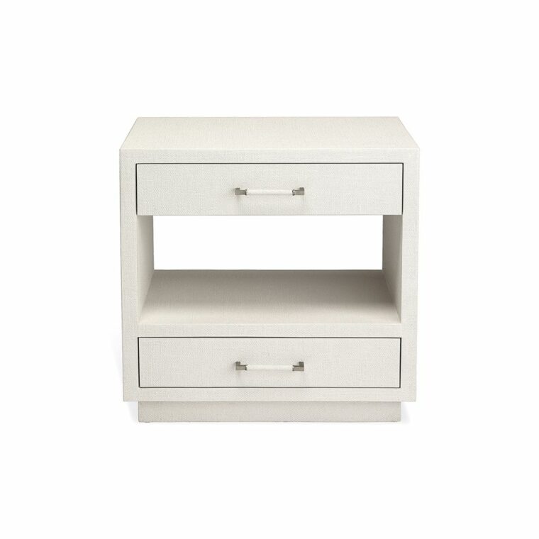 Aiden Faux Linen Nightstand - Image 6