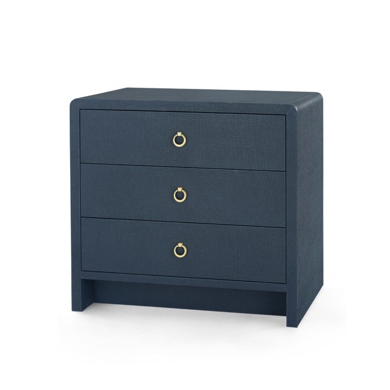 Bryson Linen 3 Drawer Side Table - Image 2