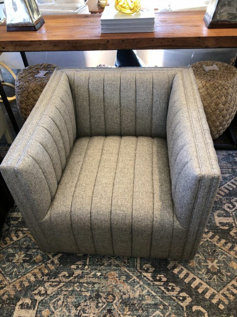 Modern Channel Swivel Chair - Image 11