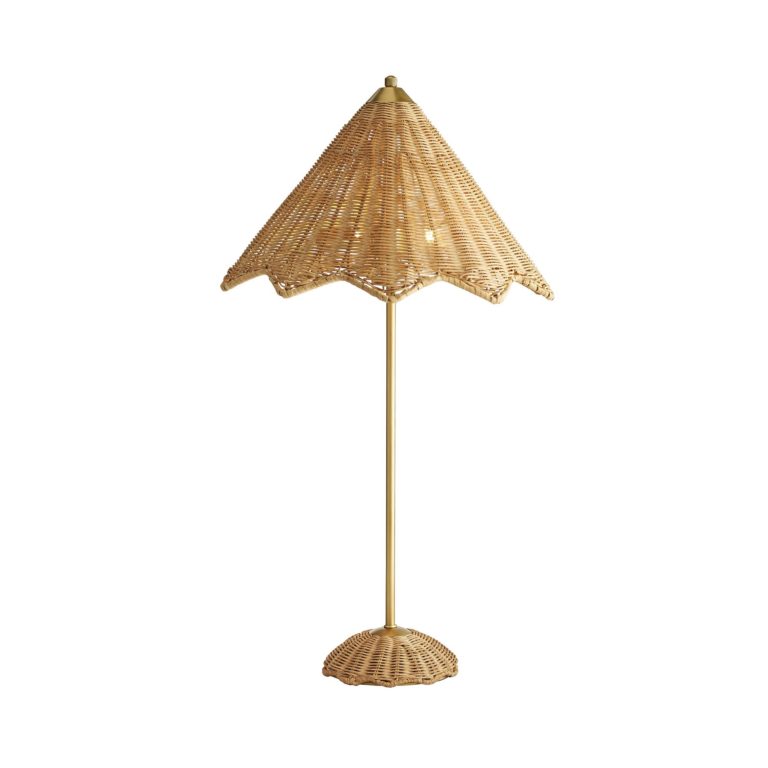 Scalloped Wicker Table Lamp Mecox Gardens