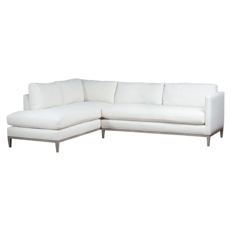 Holloway Sectional Sofa in Crypton Ecru Fabric Mecox Gardens