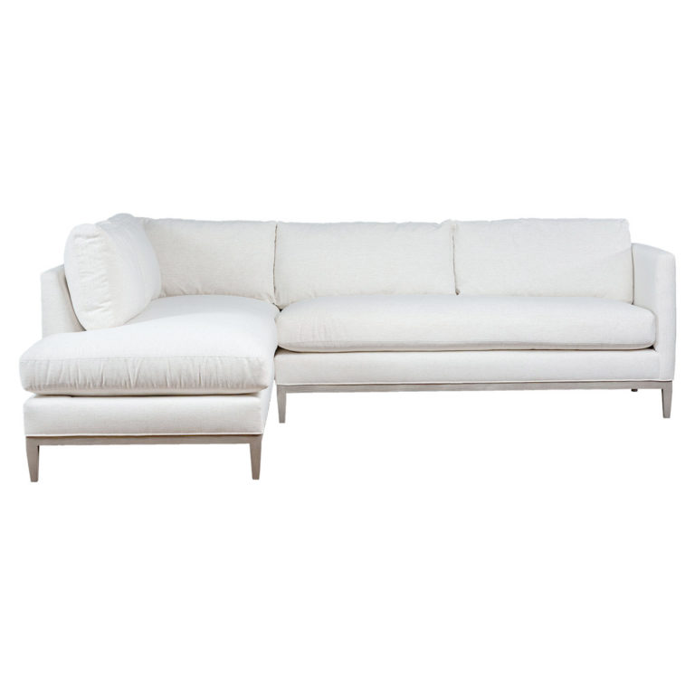 Holloway Sectional Sofa in Crypton Ecru Fabric Mecox Gardens
