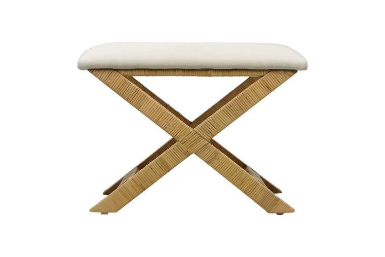 Wainscott Raffia X Stool - Image 2