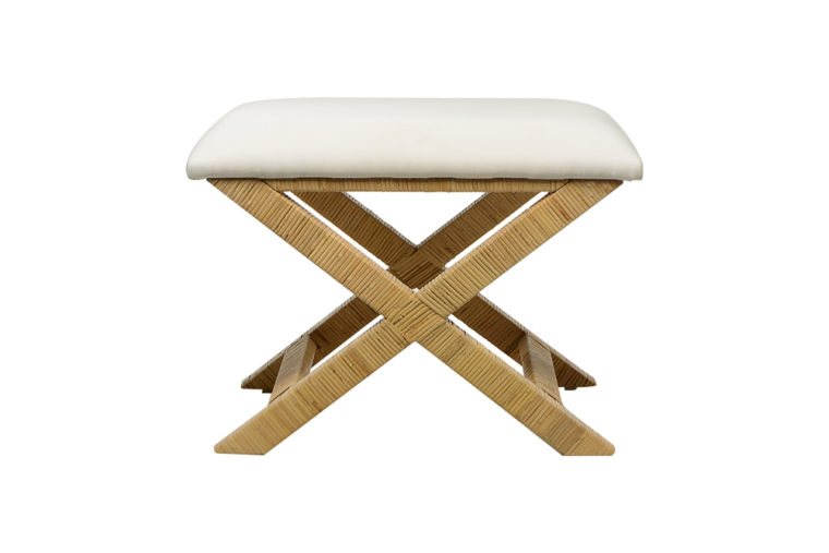 Wainscott Raffia X Stool - Image 3