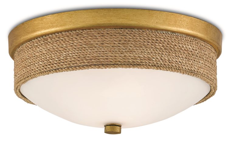 Rope and Gold Leaf Round Flush Mount - Image 4