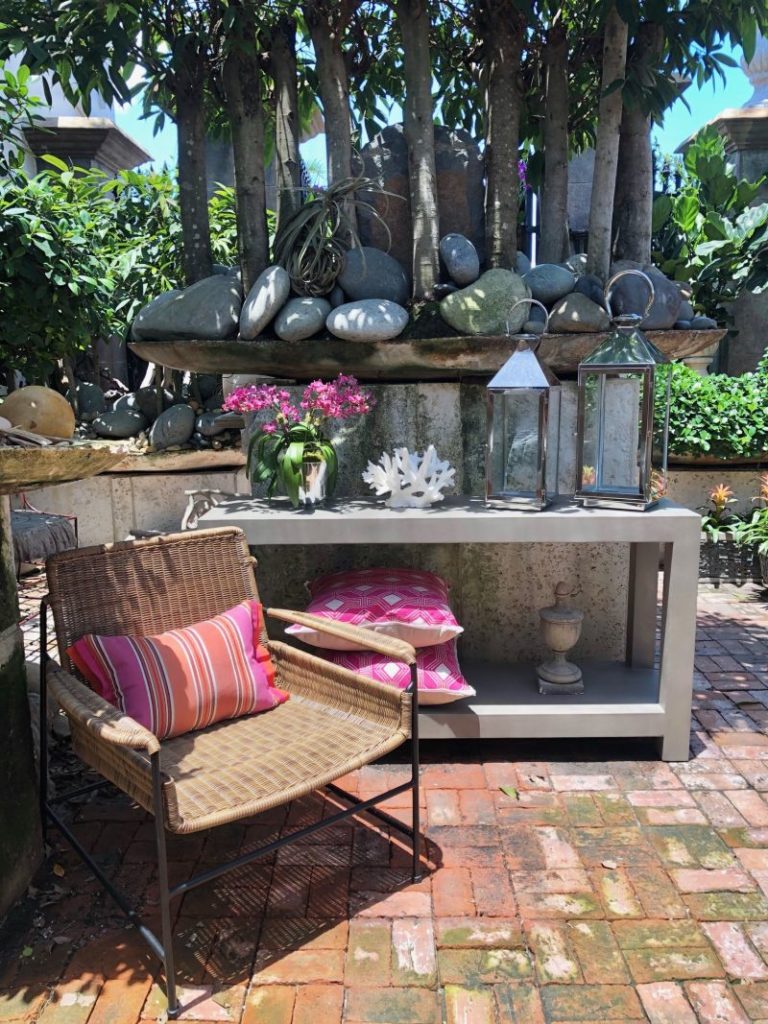Outdoor Antibes Woven Rattan and Iron Club Chair - Mecox Gardens