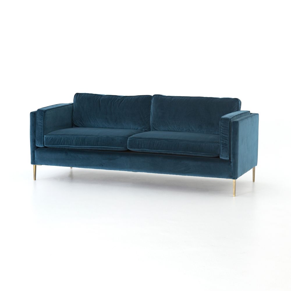 Mid-Century Style Velvet Sofa