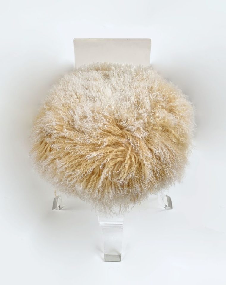 Round Tibetan Swivel Vanity Stool - Image 4