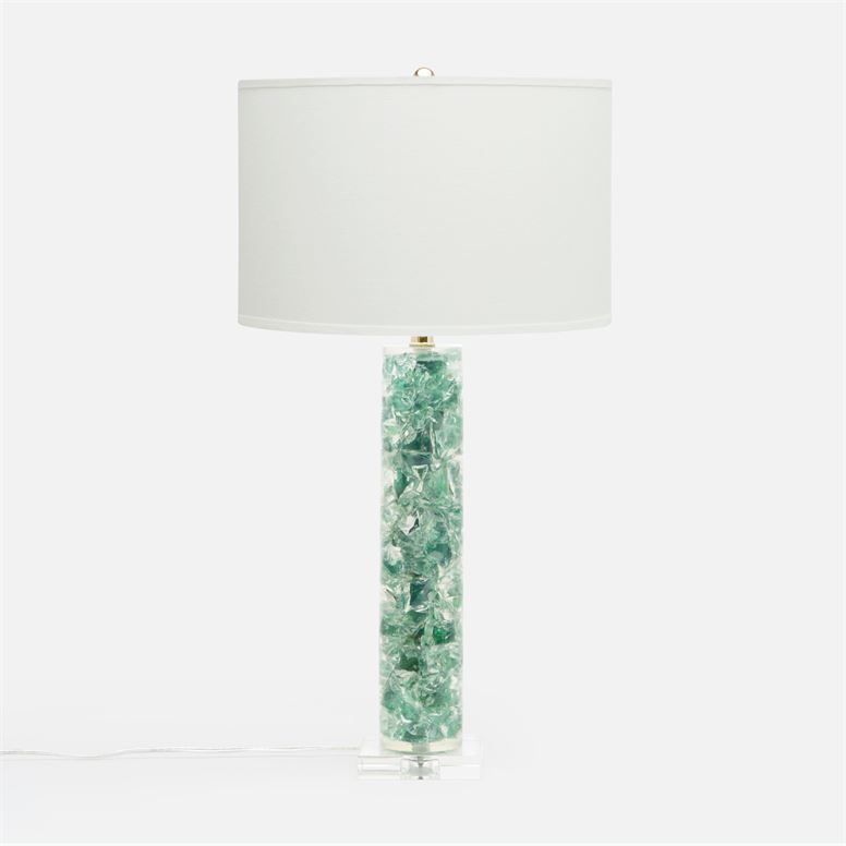 Sea Green Glass Table Lamp