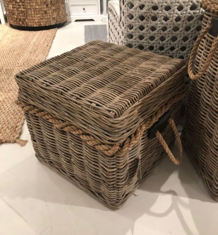 Woven Basket Side Table Mecox Gardens