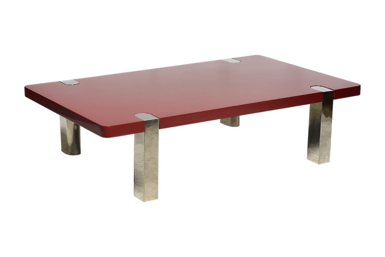 Chapman Red Lacquered Coffee Table