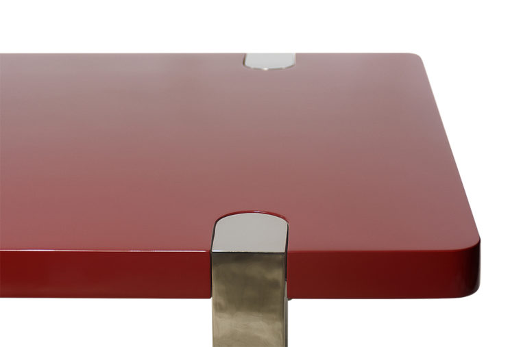 Chapman Red Lacquered Coffee Table - Image 5