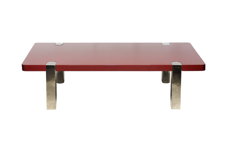 Chapman Red Lacquered Coffee Table - Image 2