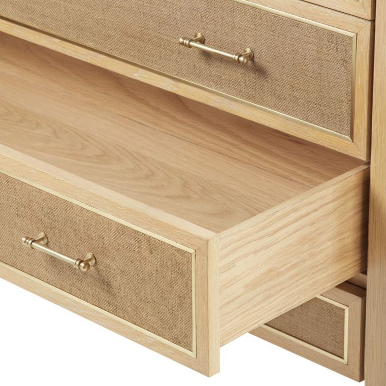 Natural Oak and Jute Dresser - Image 2