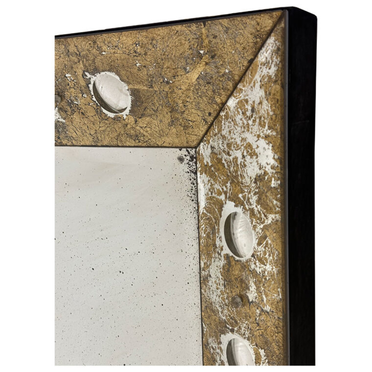 Rectangular Aged Venetian Style Gold Mirror - Image 6