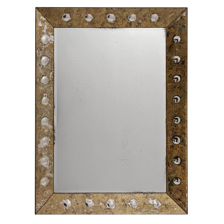 Rectangular Aged Venetian Style Gold Mirror