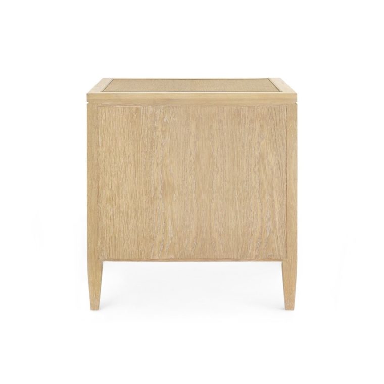 Natural Oak and Jute 3 Drawer Side Table - Image 3