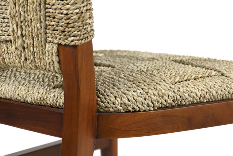 Colby Woven and Teak Side Dining Chair - Image 5