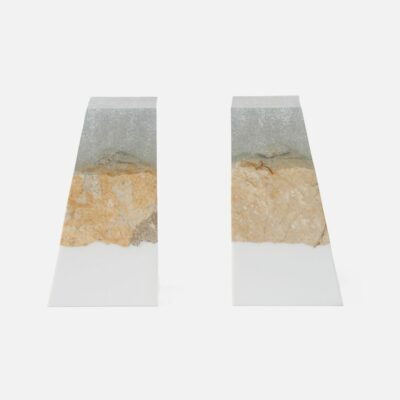 Layered Sand and Resin Bookends