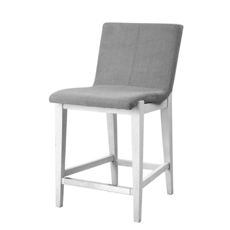 Azor Charcoal and White Counter Stool