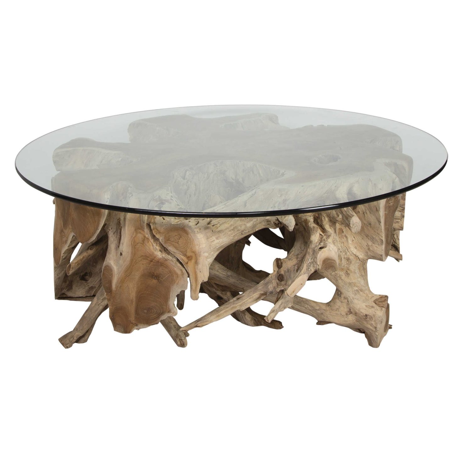 Round Pieced Teak Root Coffee Table Mecox Gardens
