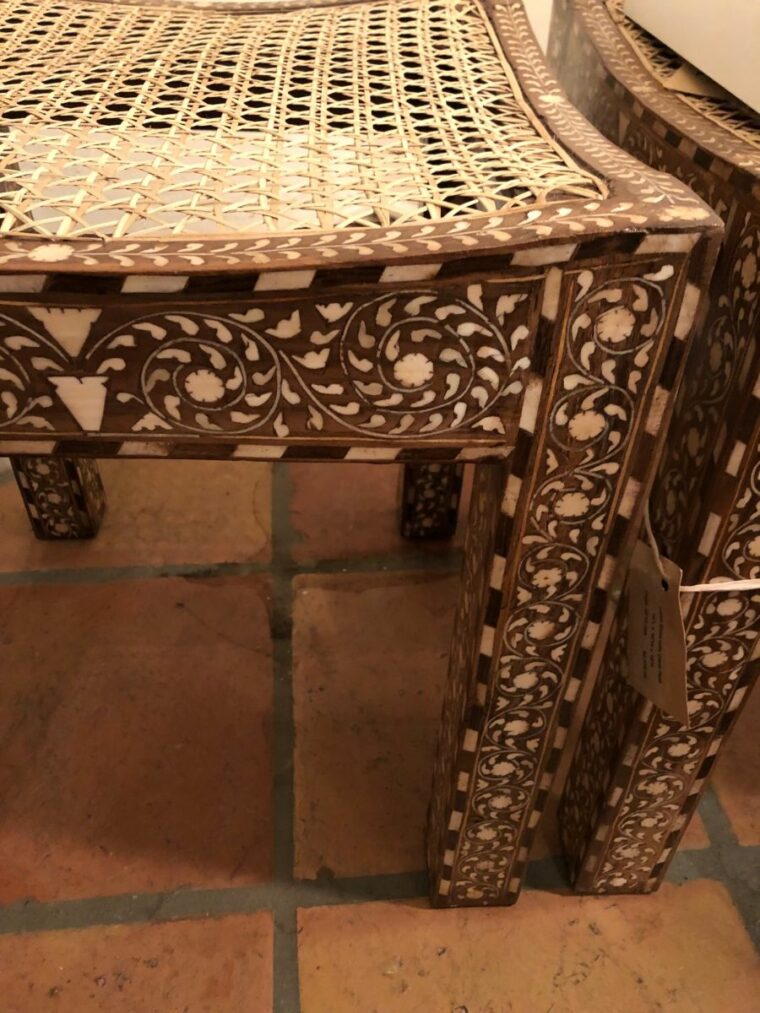 Mother of Pearl Inlaid Stool - Image 6