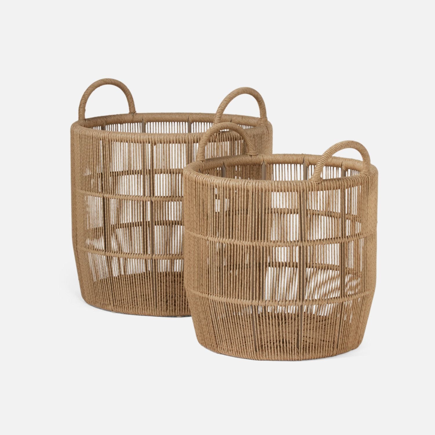 Terracotta Geometric Sisal Basket Bag — Meadow Collective