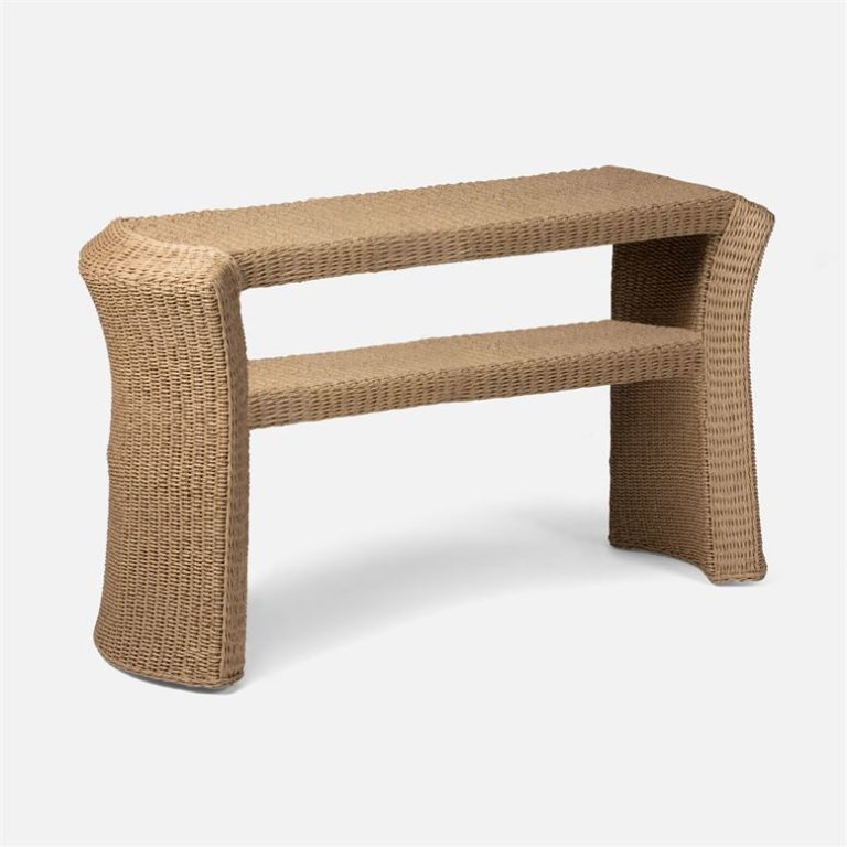 Outdoor Natural Twisted Faux Wicker Consoles Mecox Gardens
