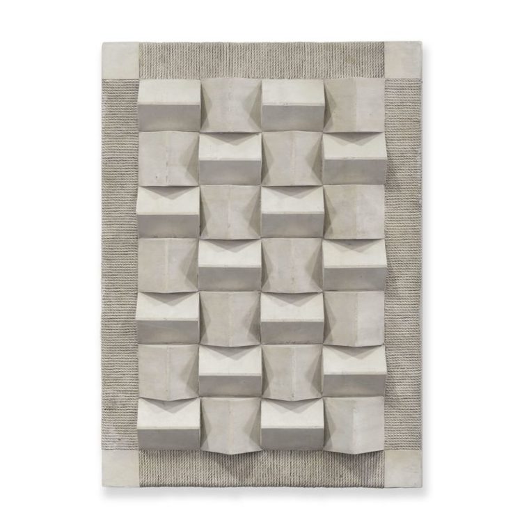 Outdoor 3D Stonecast White Wall Panel