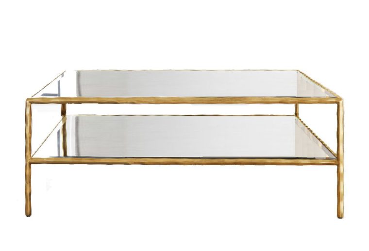 Brooks Square Gold Leaf Coffee Table