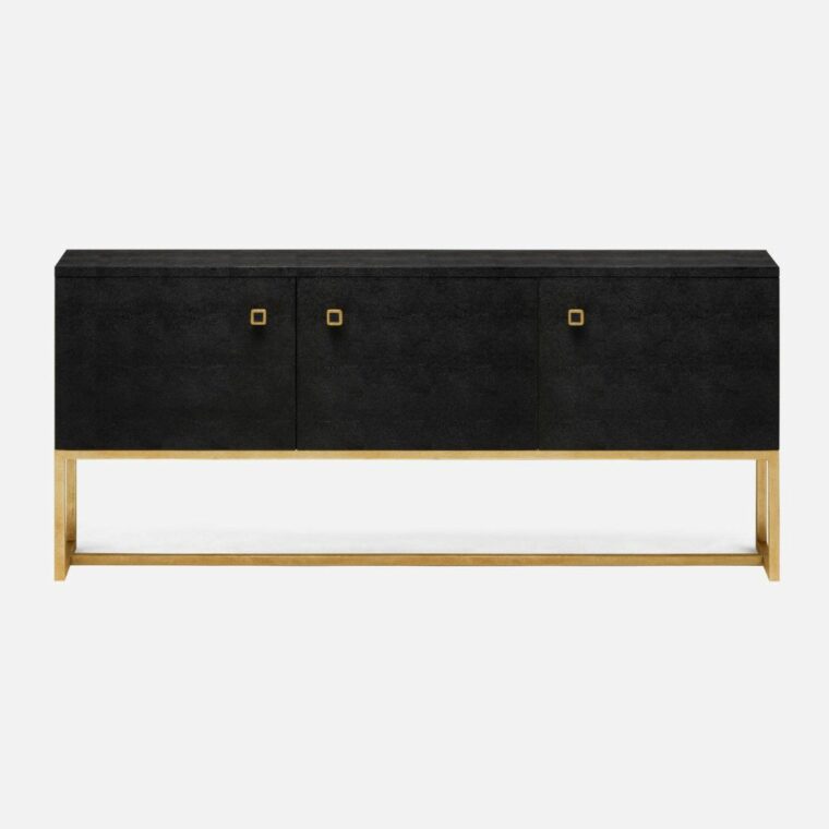 3 Door Kincaid Faux Shagreen Buffet - Image 3